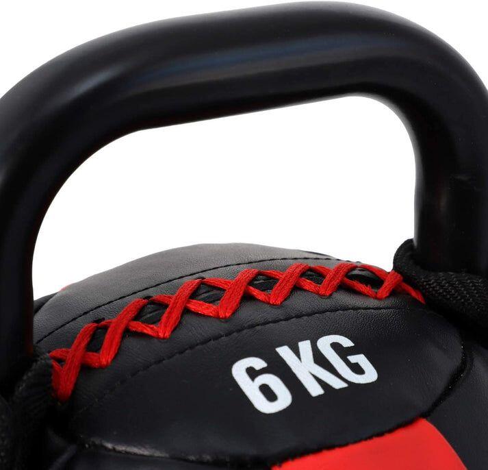 Kettlebell - funkční - měkký, odolný, 6 kg - činka 3/4