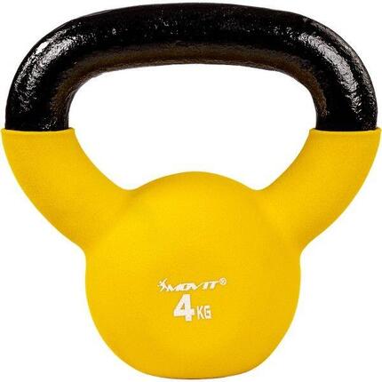 Kettlebell PRO - 2 - 24 kg, Kugelhantel aus Gusseisen mit Neoprenbeschichtung