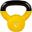 Kettlebell profesional, MOVIT®, 4 kg, fonta, galben