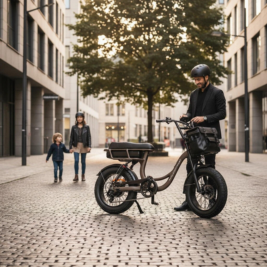 E-Fatbike 25 km/h Gasgriff 500W | 20" Fat Tires | 48V | 70 km Reichweite 7/7