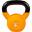 Kettlebell profesional, MOVIT®, 6 kg, fonta, orange