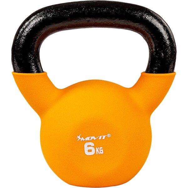 Kettlebell profesional, MOVIT®, 6 kg, fonta, orange