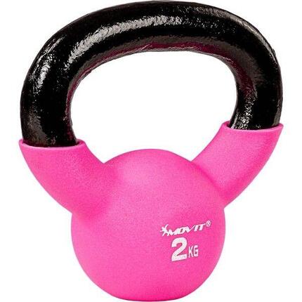 Kettlebell PRO - 2 - 24 kg, Kugelhantel aus Gusseisen mit Neoprenbeschichtung