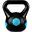 Gantera Kettlebell, MOVIT®, 3kg, fonta, negru/abastru