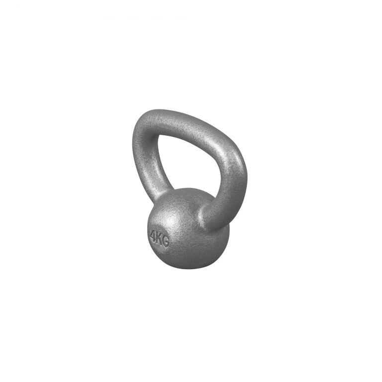 Kettlebell (2-32 kg) żeliwny treningowy srebrny Gorilla Sports trening siłowy 2/7