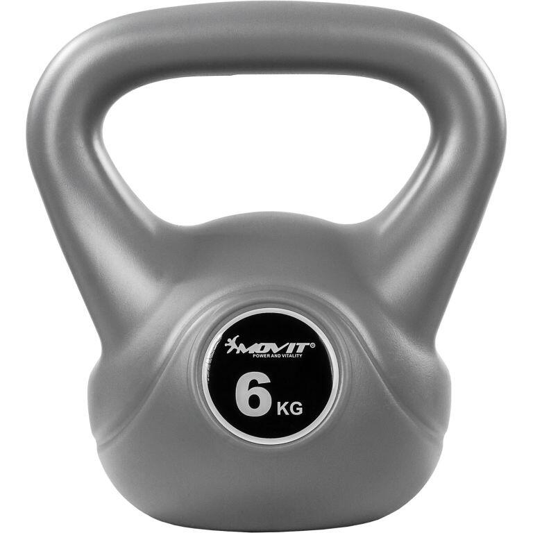 Kettlebell, MOVIT®, 6 kg, gri
