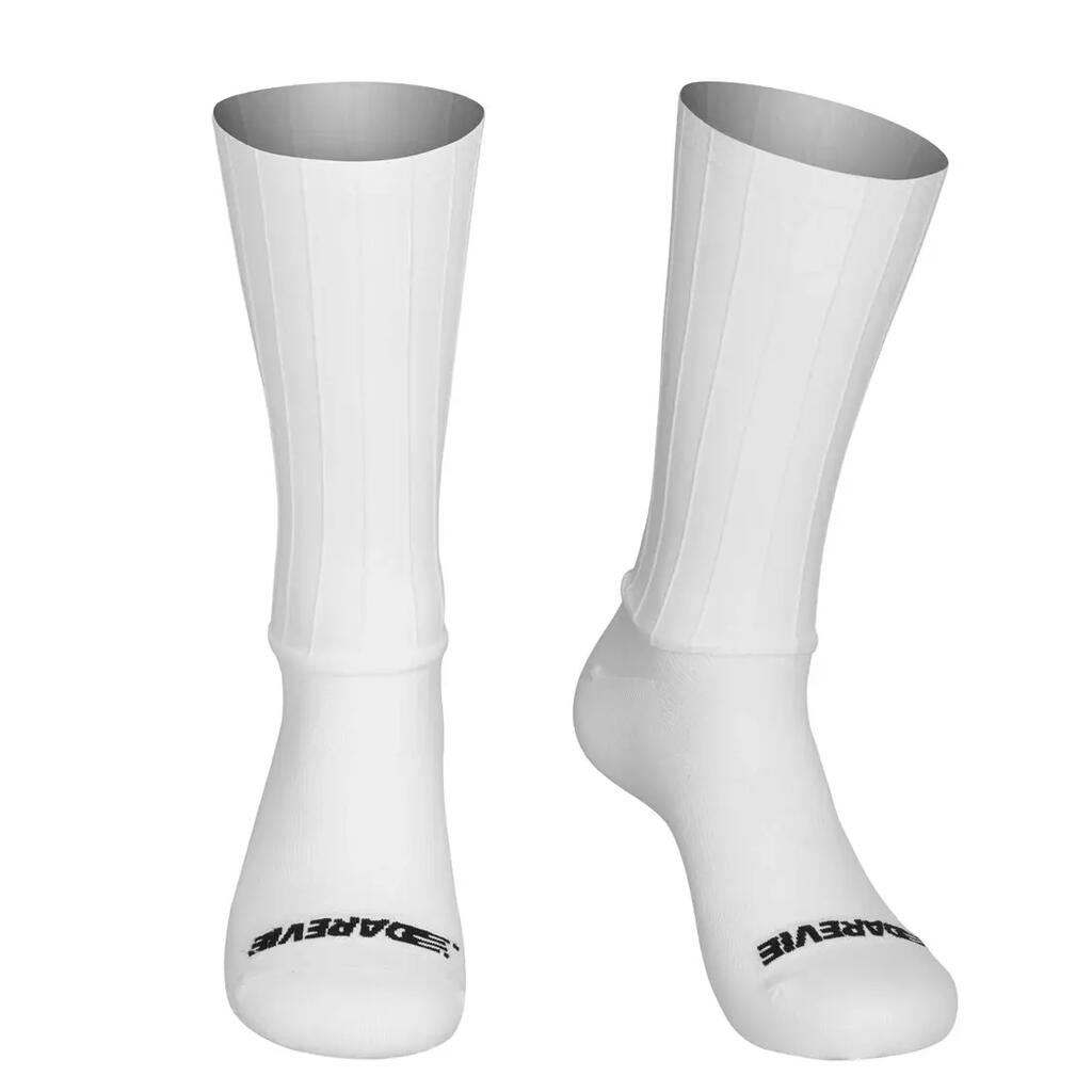 Cycling socks AERO – aerodynamic road performance – white