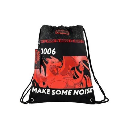 Sac de sport enfant Pikachu Pokémon avec cordons de serrage, noir résistant