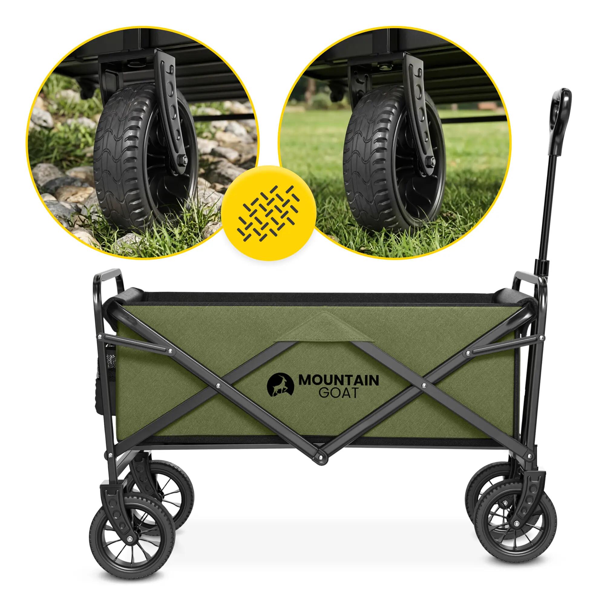 Strand & Outdoor Bollerwagen Faltbar Transportwagen STANDARD Mountain Goat 9/14