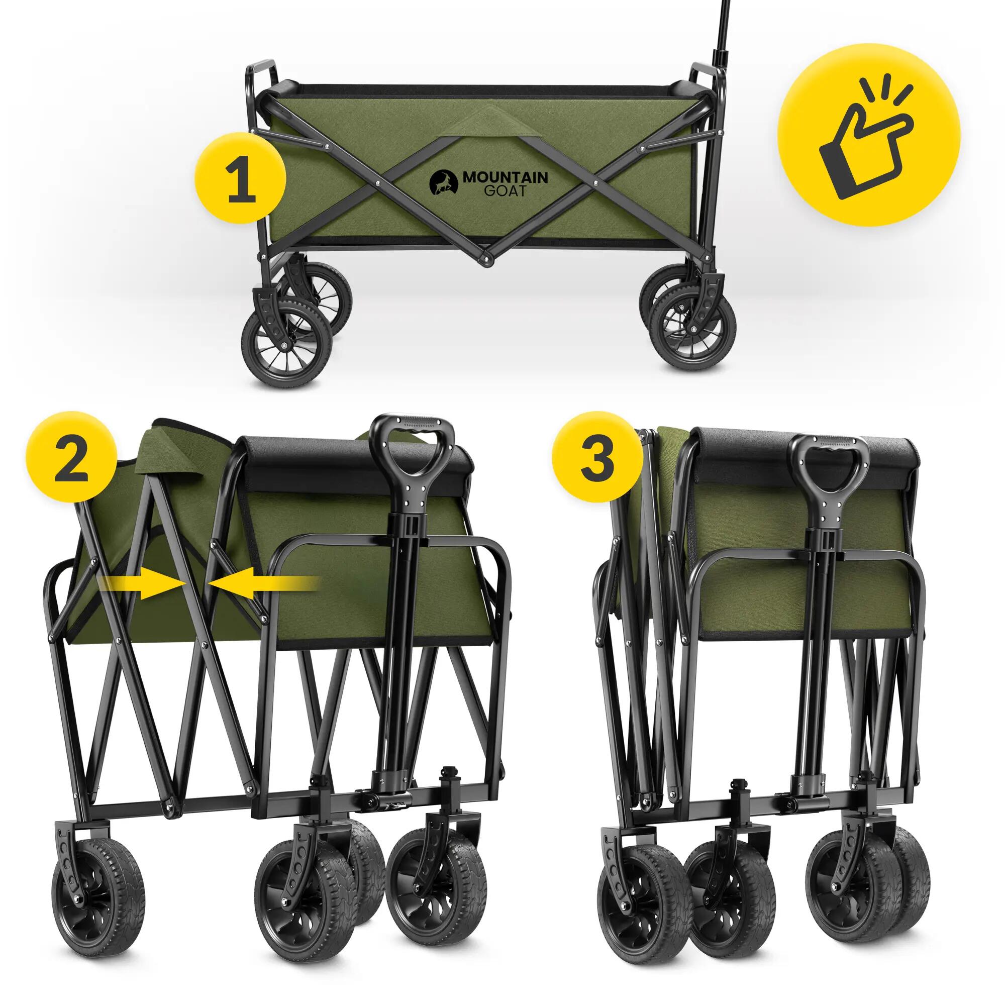 Strand & Outdoor Bollerwagen Faltbar Transportwagen STANDARD Mountain Goat 7/14