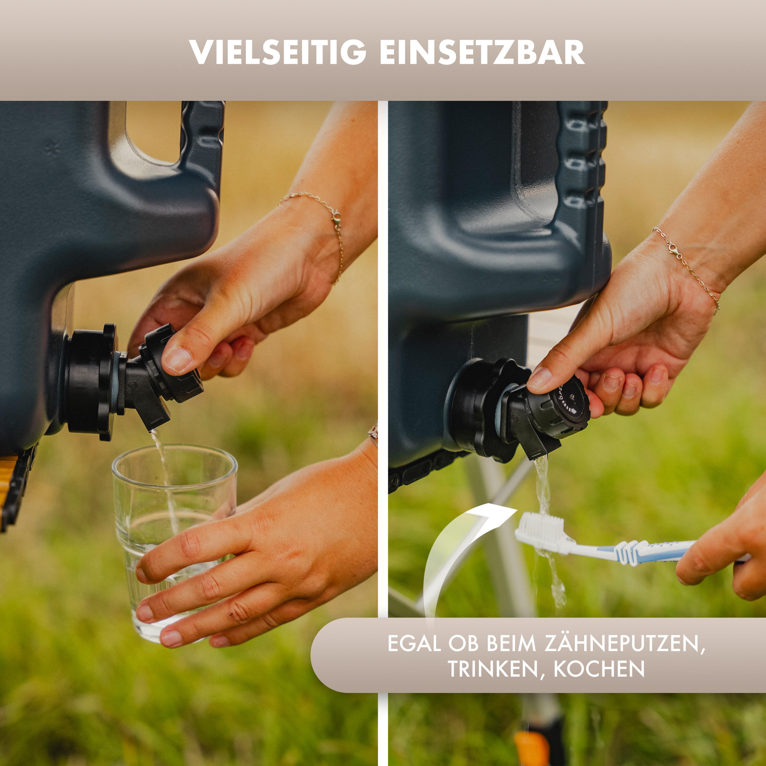 Camping Wasserkanister 18 L mit Hahn Druckablass Schlauch BPA-frei Aqua Jug Pro+ 3/5