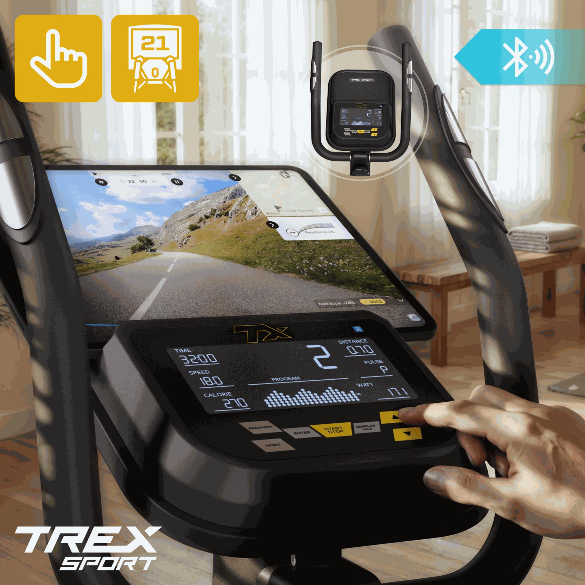 Elektromagnetische crosstrainer Trex Sport STARK 14 kg 135 kg 4/7
