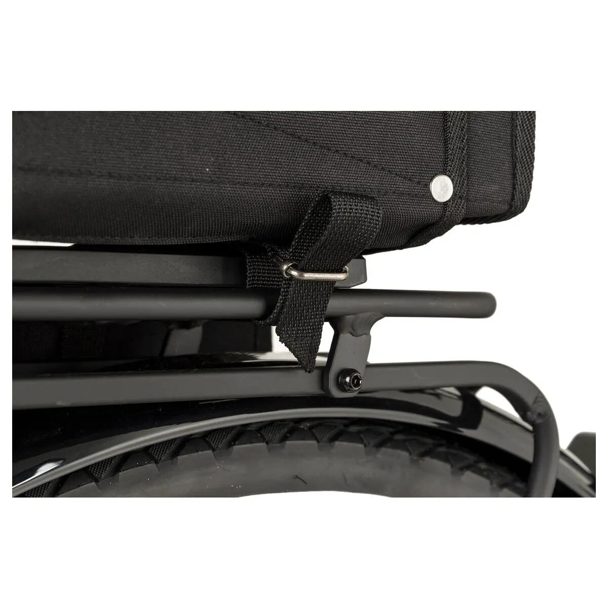 Sacoche double de vélo Hybride hydrofuge noire 5/7
