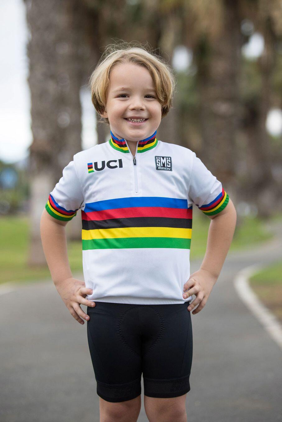 Uci Official - Maglia Campione Del Mondo Bambino - Ciclismo 5/5