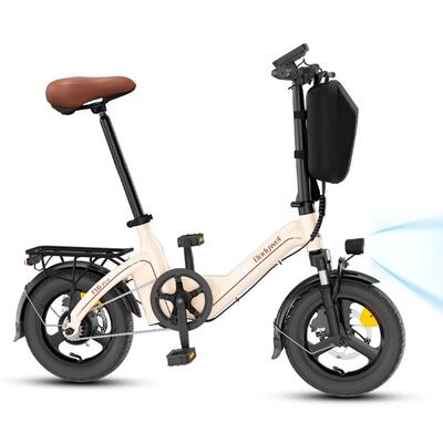 T16pro-hj elektrische stadsfiets voor volwassenen, 36v10ah accu, 14" banden.