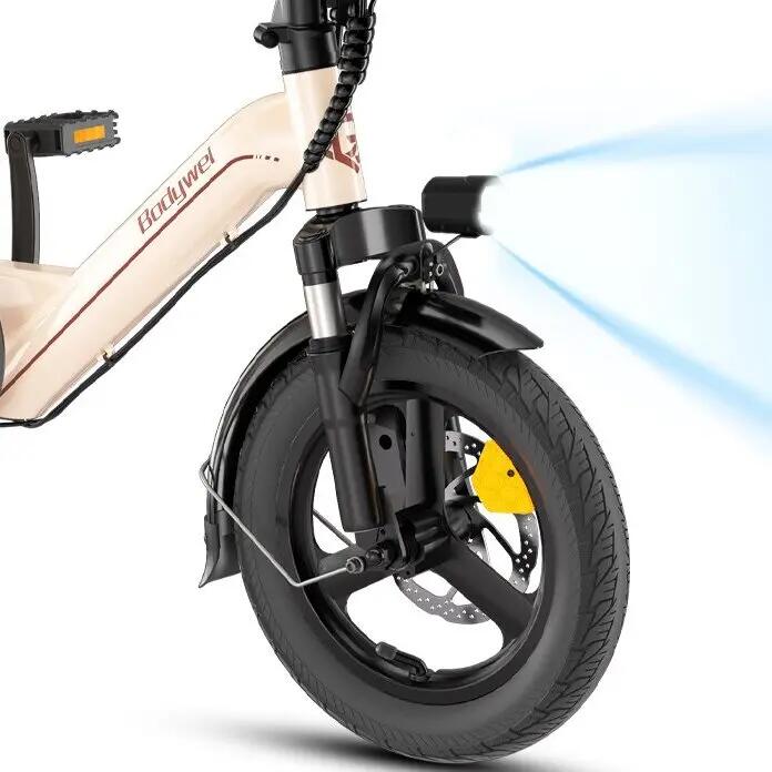 T16PRO bicicleta elétrica adulto (sem bagageiro), bateria 36V10Ah, pneus 14". 4/9