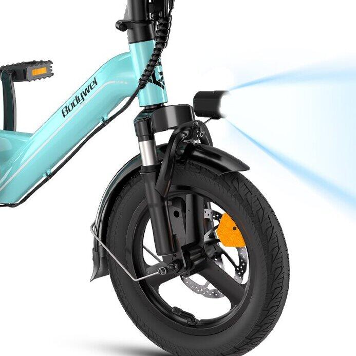 T16PRO-HJ bicicletă electrică urbană adulți, baterie 36V 10Ah și roți de 14 inci