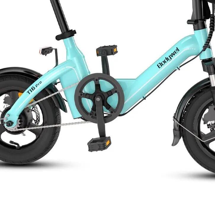 T16PRO bicicleta elétrica adulto (sem bagageiro), bateria 36V10Ah, pneus 14". 3/9