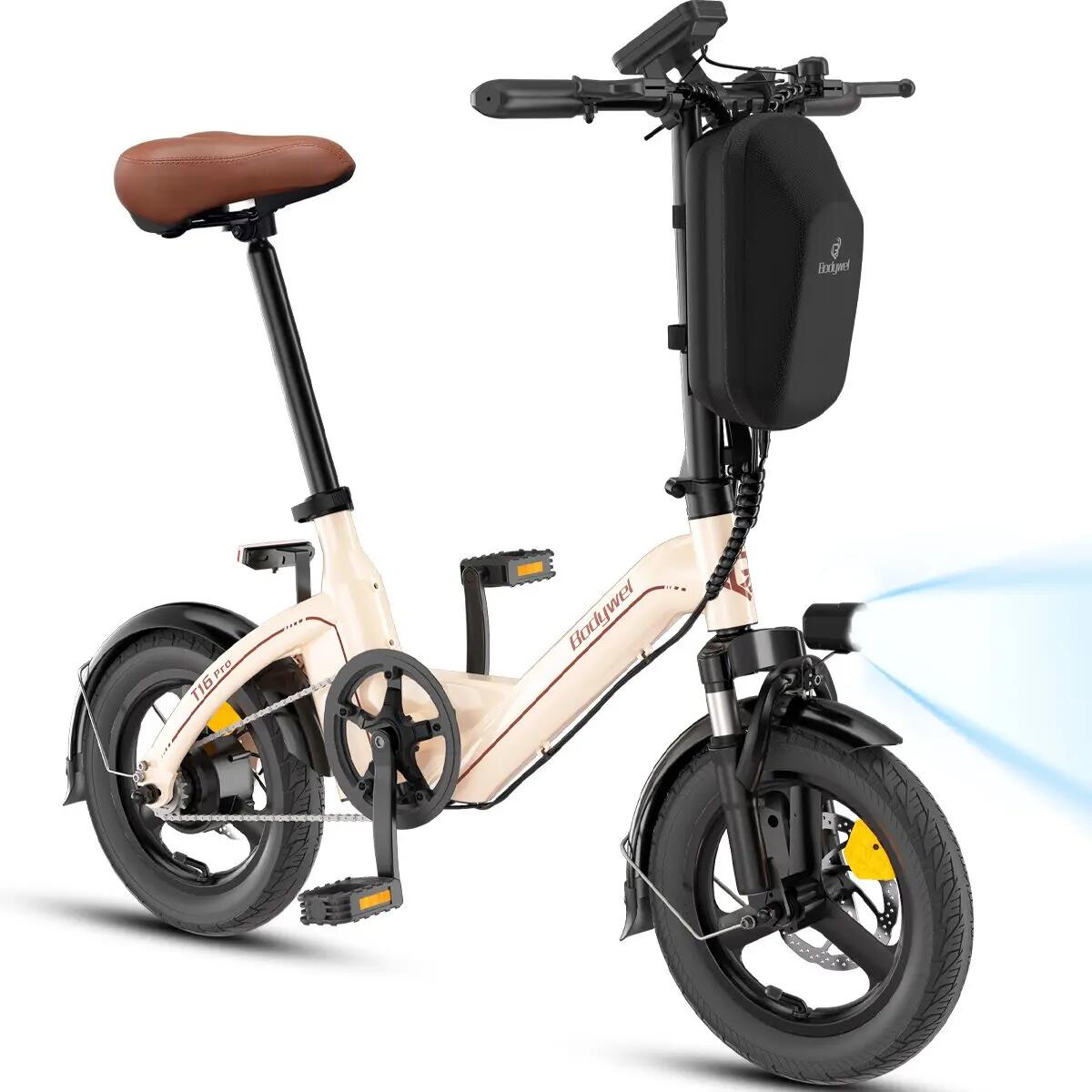 T16PRO bicicleta elétrica adulto (sem bagageiro), bateria 36V10Ah, pneus 14". 2/9
