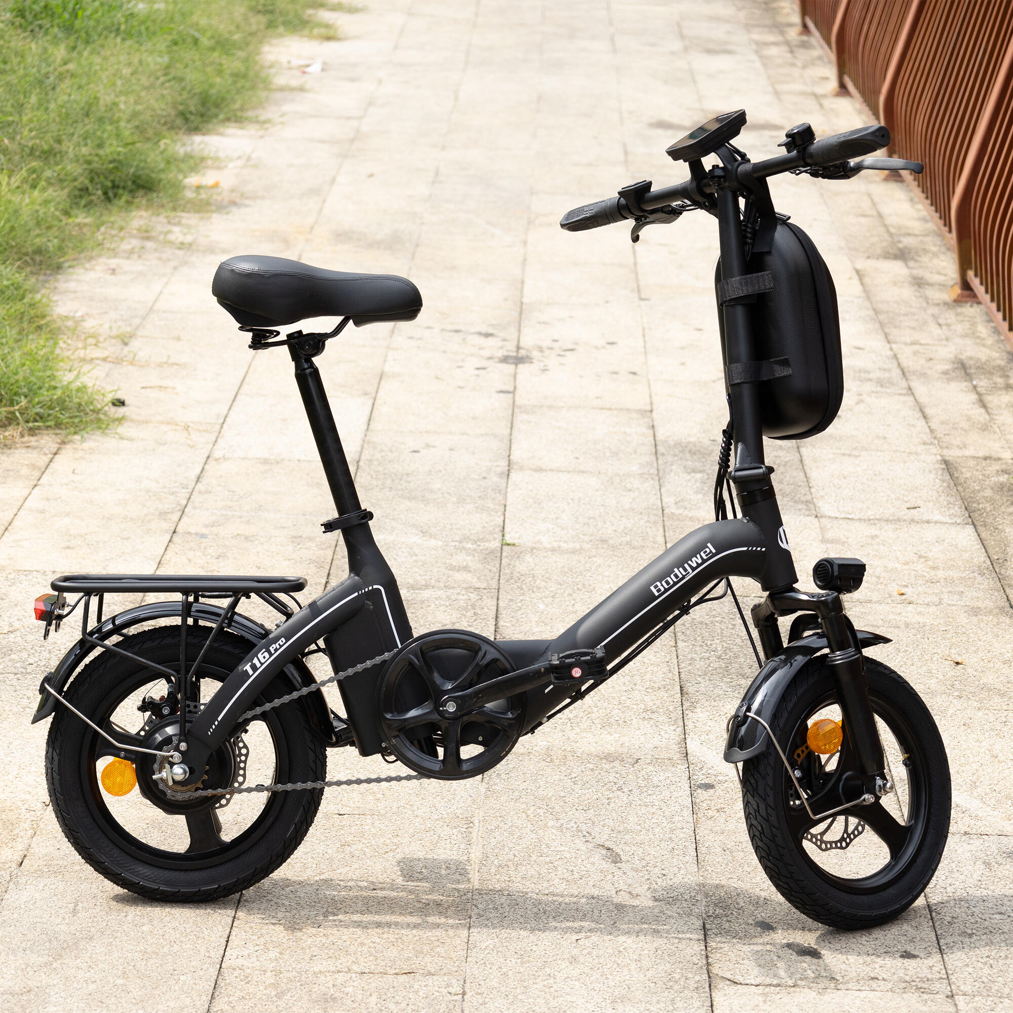 T16PRO-HJ vélo électrique urbain adulte, batterie 36V10Ah, pneus 14". 5/12
