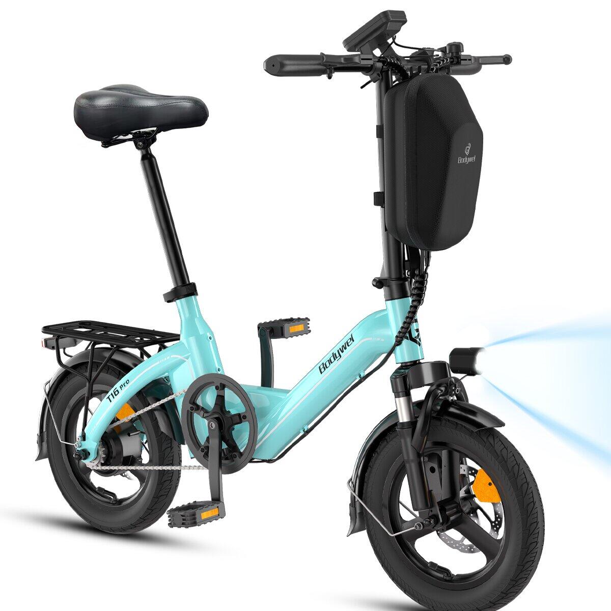 T16PRO-HJ bici elettrica urbana adulti, batteria 36V10Ah, pneumatici 14". 2/12