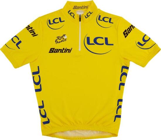 Maillot Manches Courtes Santini Tour de France Maillot Jaune Enfant