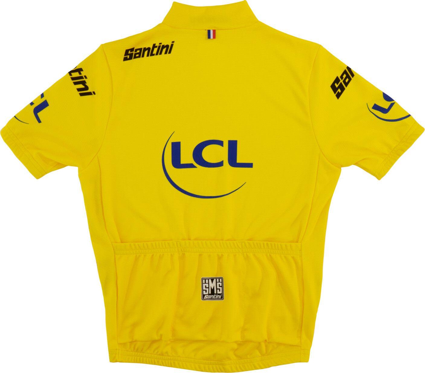 Maillot Manches Courtes Santini Tour de France Maillot Jaune Enfant 2/4