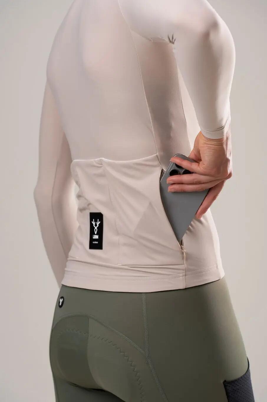Maillot de manga larga LeBram Off-Road Mid-Season Beige para mujer 5/7