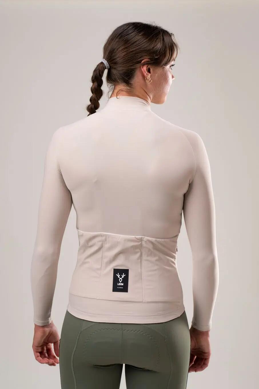 Dames LeBram Off-Road Mid-Season Jersey Lange Mouw Beige 3/7