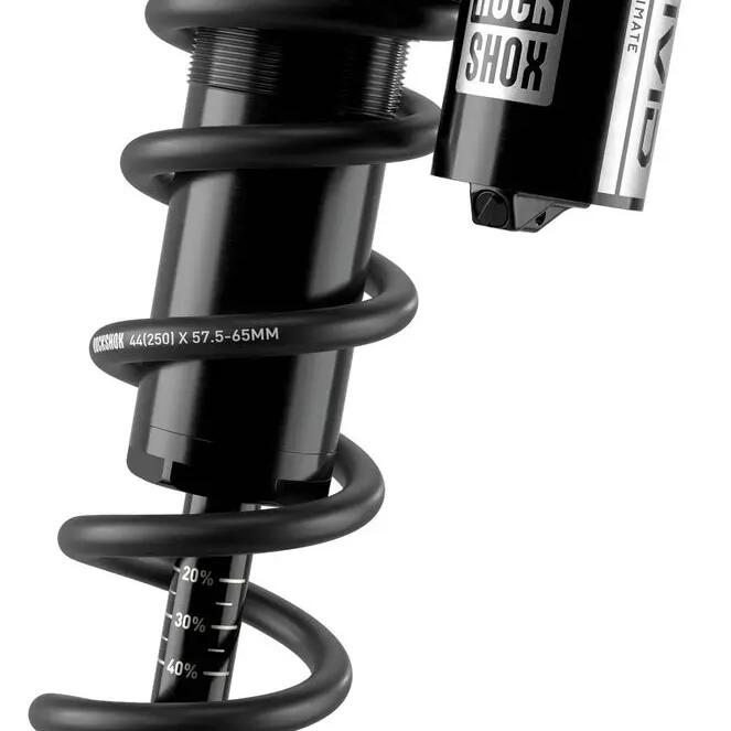 RockShox Vivid Coil Ultimate RC2T Trunnion Shock Absorber, Black (Without Spring