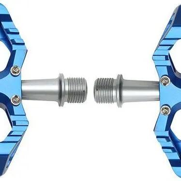 Pair of HT Components AR09SX Flat Pedals in Navy Blue