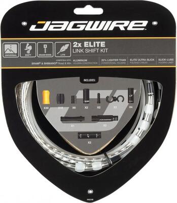 Jagwire kabels & jackets kit 2x elite link shift kit zilver