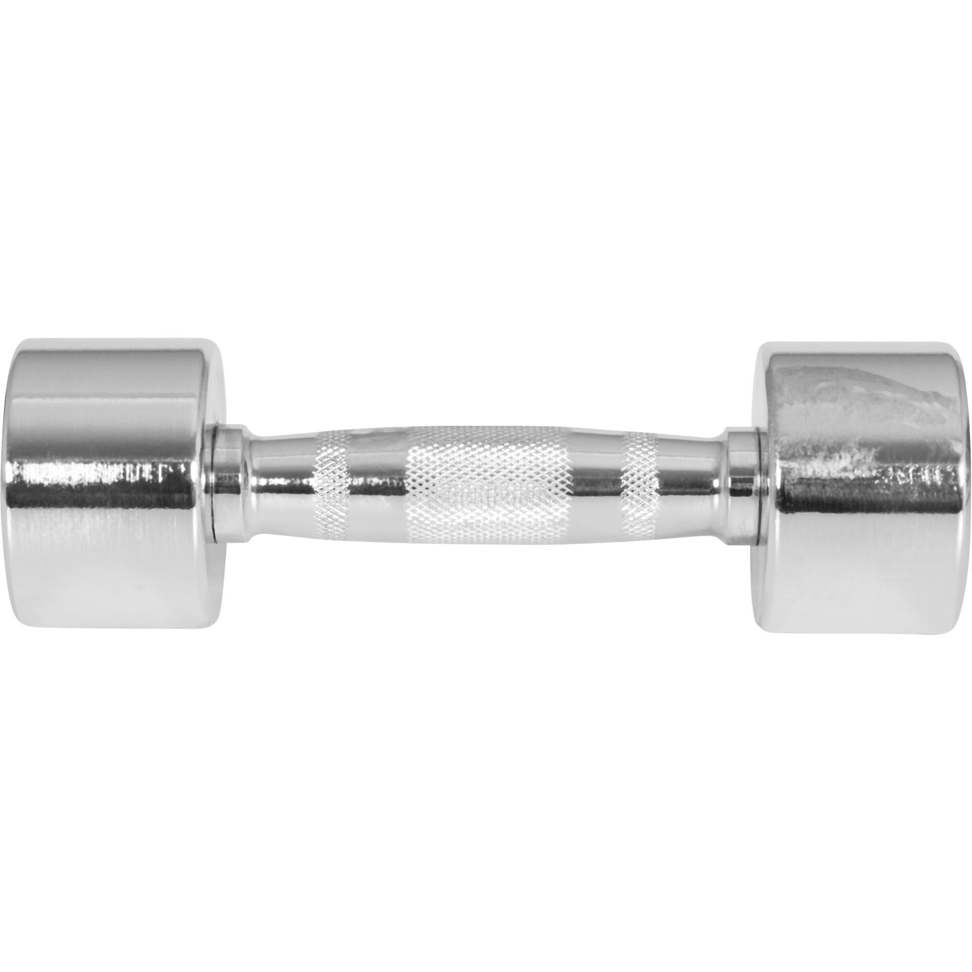 Dumbellset 6 kg - 2x3 kg - Halterset - Vaste dumbbells - Chroom 4/7
