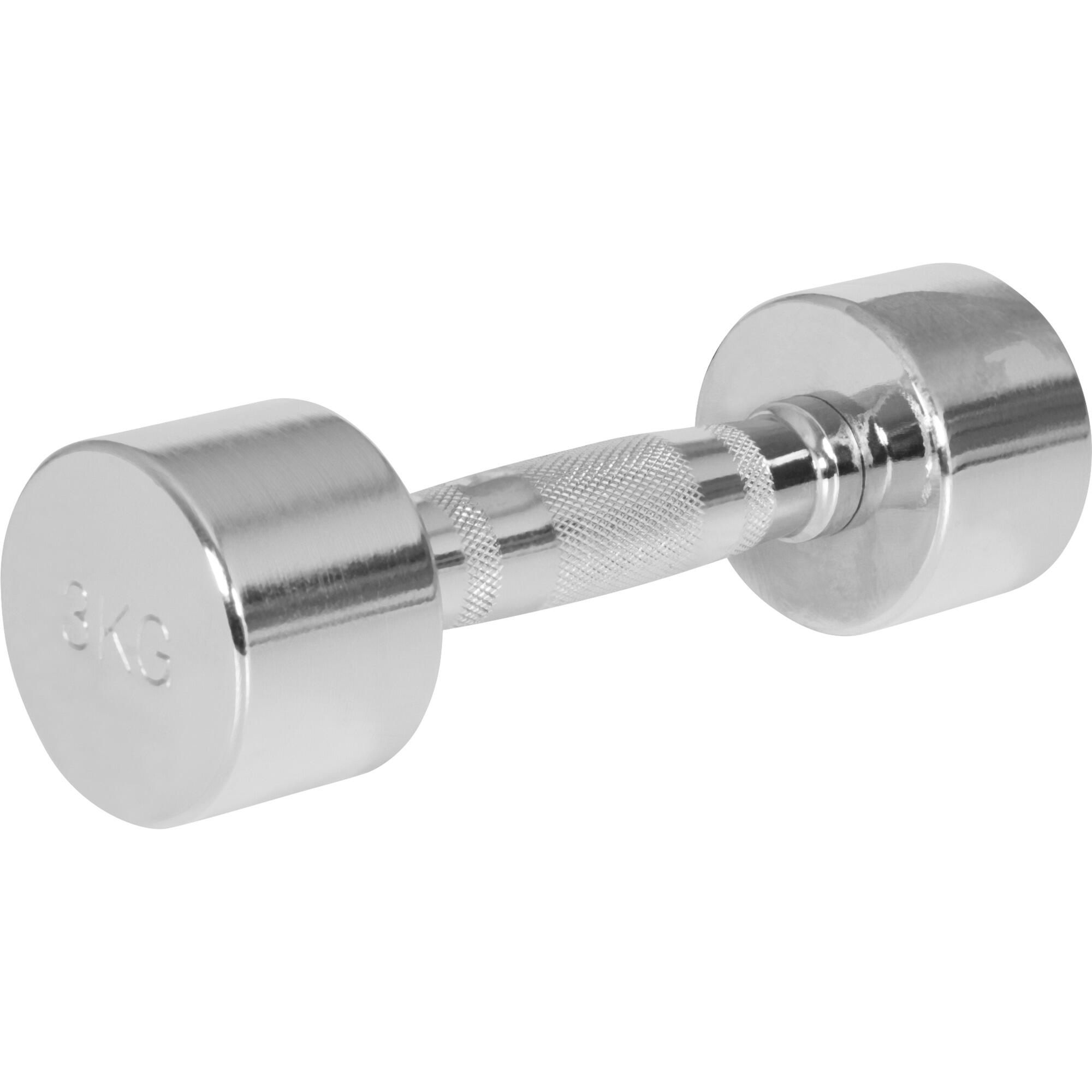 Dumbellset 6 kg - 2x3 kg - Halterset - Vaste dumbbells - Chroom 2/7
