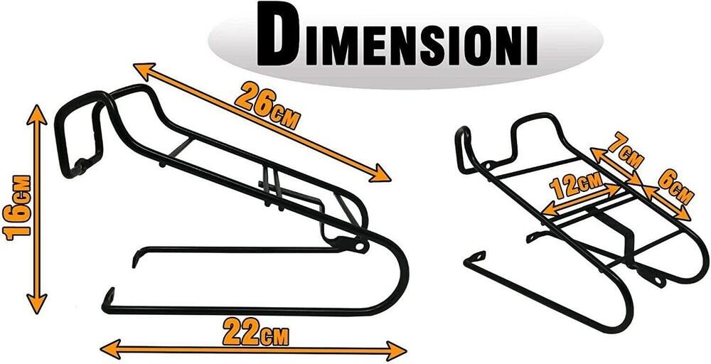 Portacesto Portapacchi Anteriore Acciaio Bici Bicicletta 26/28 City Bike 5 Kg 2/4