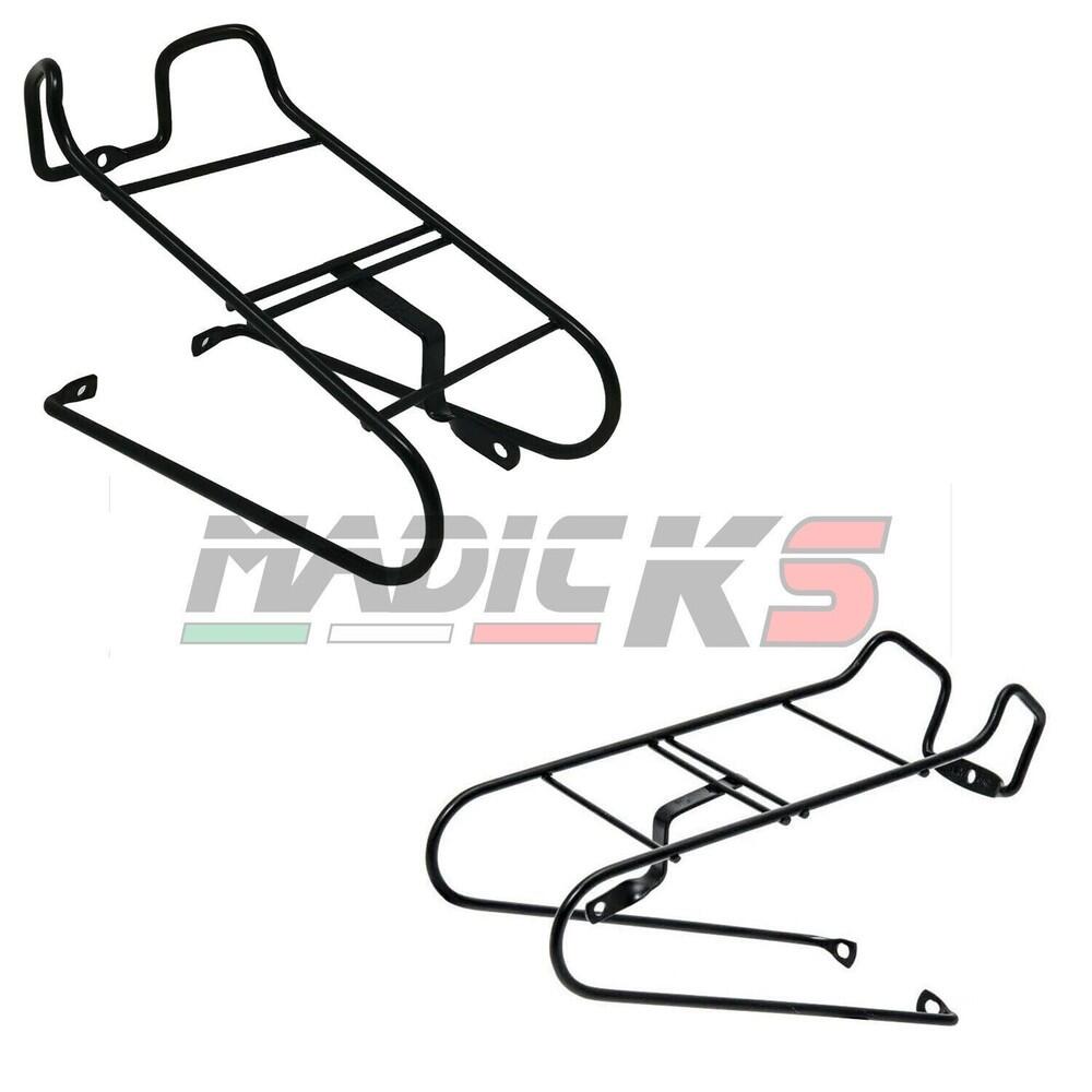 Kit Portacesto Anteriore + Cestino Ovale Nero + Fanalino Per Bici Bicicletta 2/7