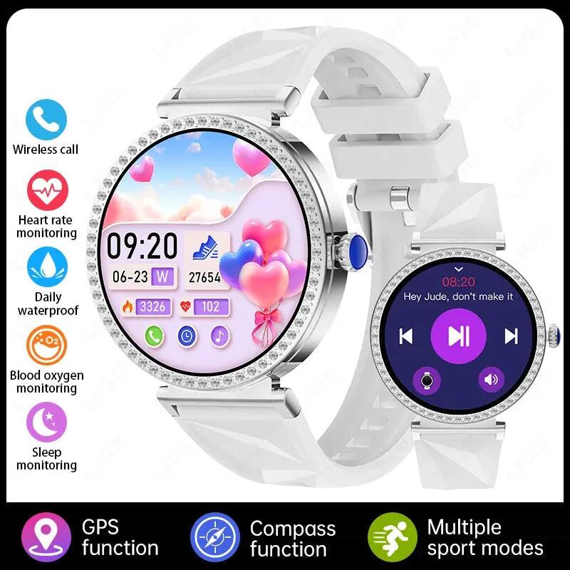 GPS Smart Watch for Women Fitness Tracker Heart Rate Voice Call