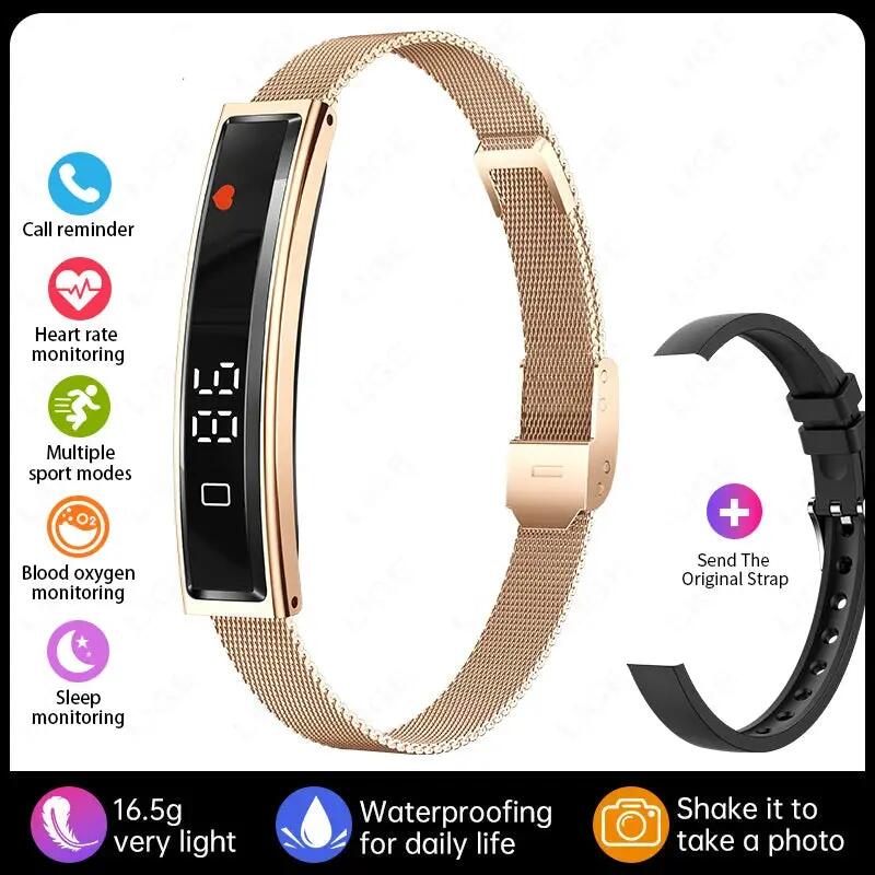 Women’s Smart Bracelet Fitness Tracker Heart Rate Monitor IP68 Waterproof