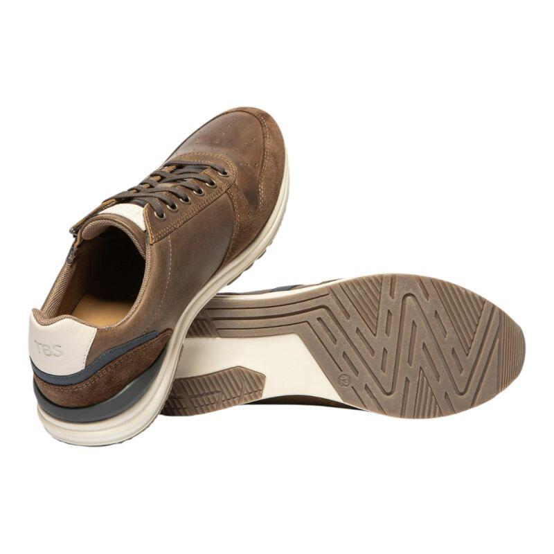 Baskets - Lifestyle - Homme - Zippées, cuir, talon 30 mm - SLIMANE - Marron 2/5