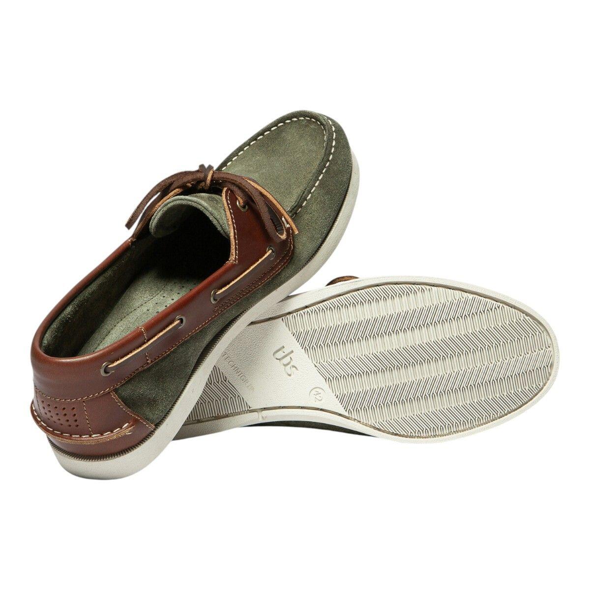 Chaussures - Nautisme - Homme - Lacets cuir, talon 18 mm - PHENIS Vert 4/4