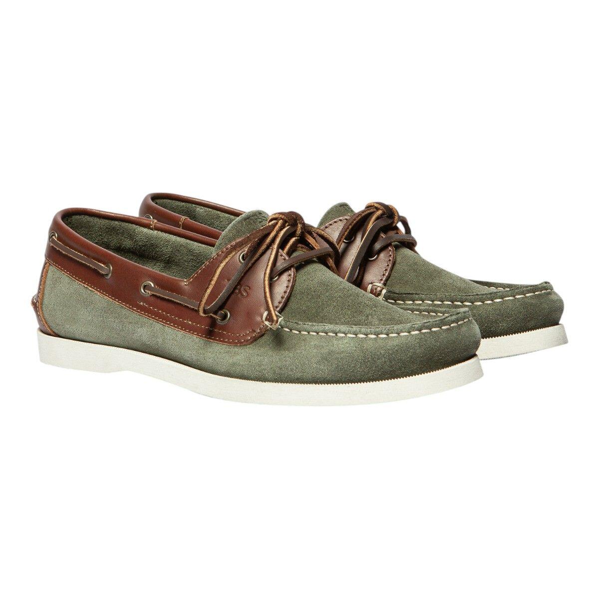 Chaussures - Nautisme - Homme - Lacets cuir, talon 18 mm - PHENIS Vert 2/4