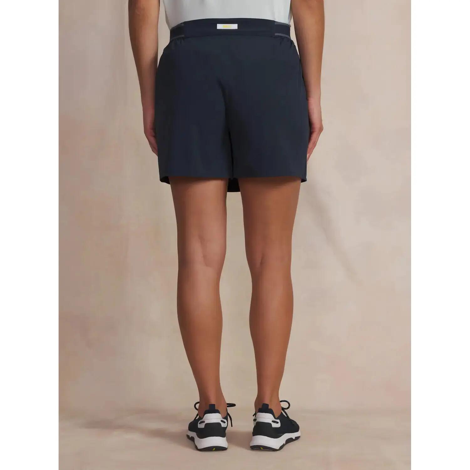 Short - Sport - Femme - Ceinture semi-élastique, poches - DARCISHO - Bleu marine 4/5