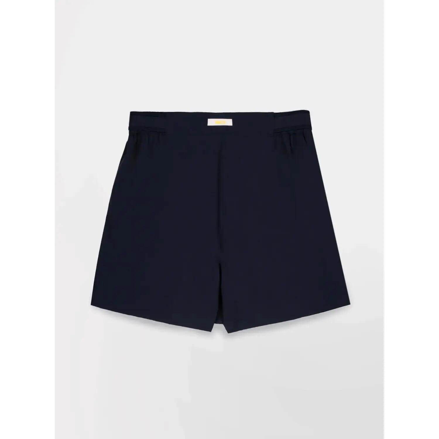 Short femme, semi-élastique, poches, darcisho, bleu marine 3/5