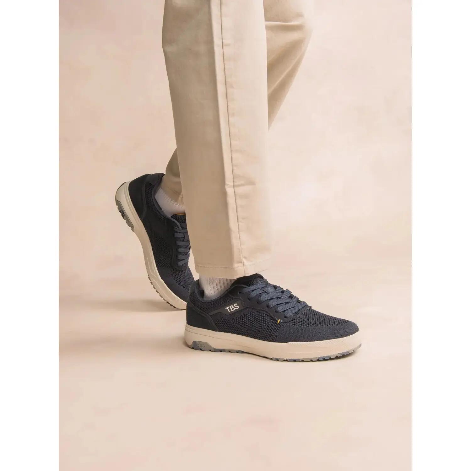 Chaussures - Tennis toile - Homme - Lacets, talon 45 mm - Neopole Bleu 3/5