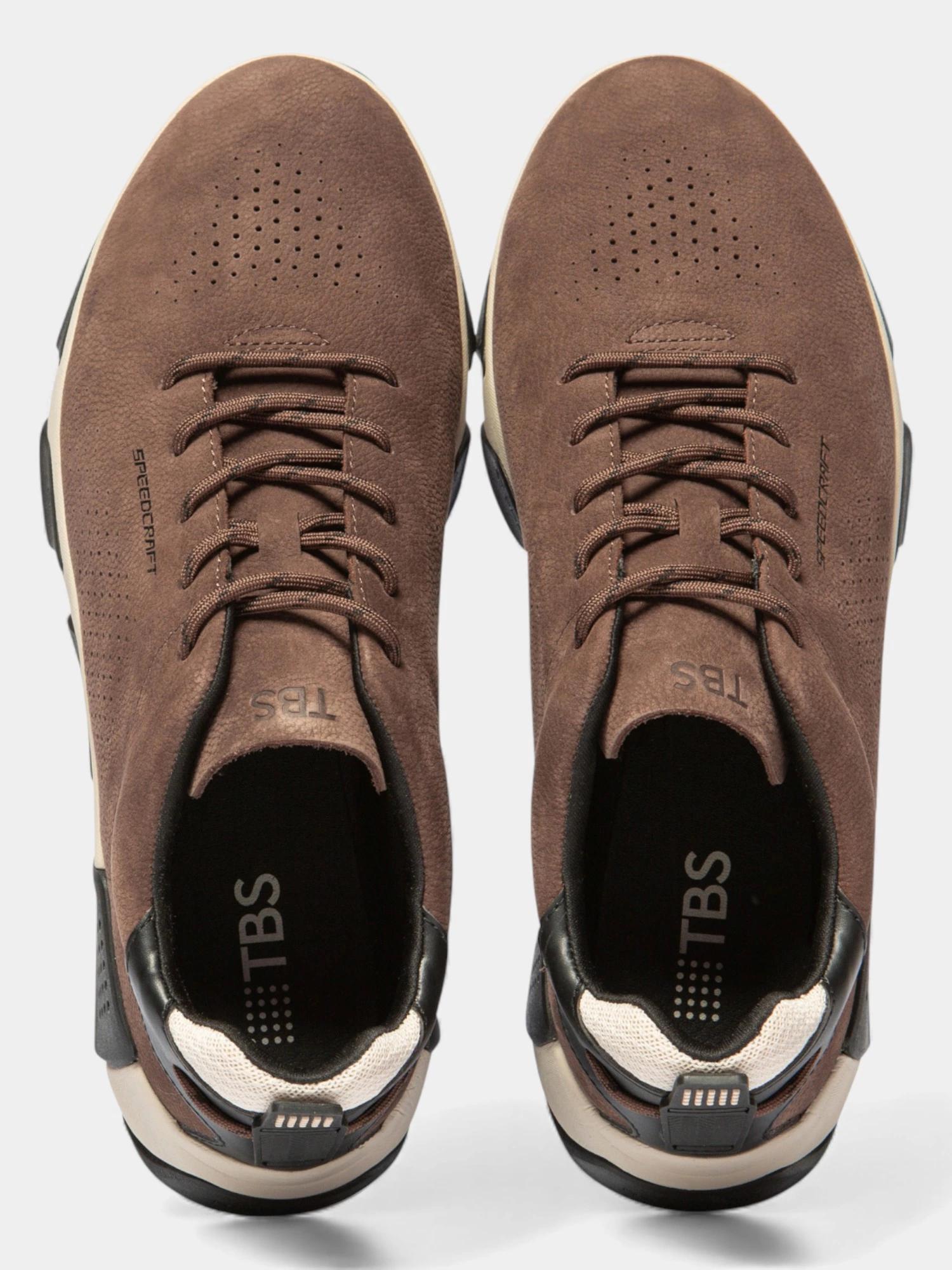 Chaussures de running - homme - cuir, lacets - jazbary - marron 3/5