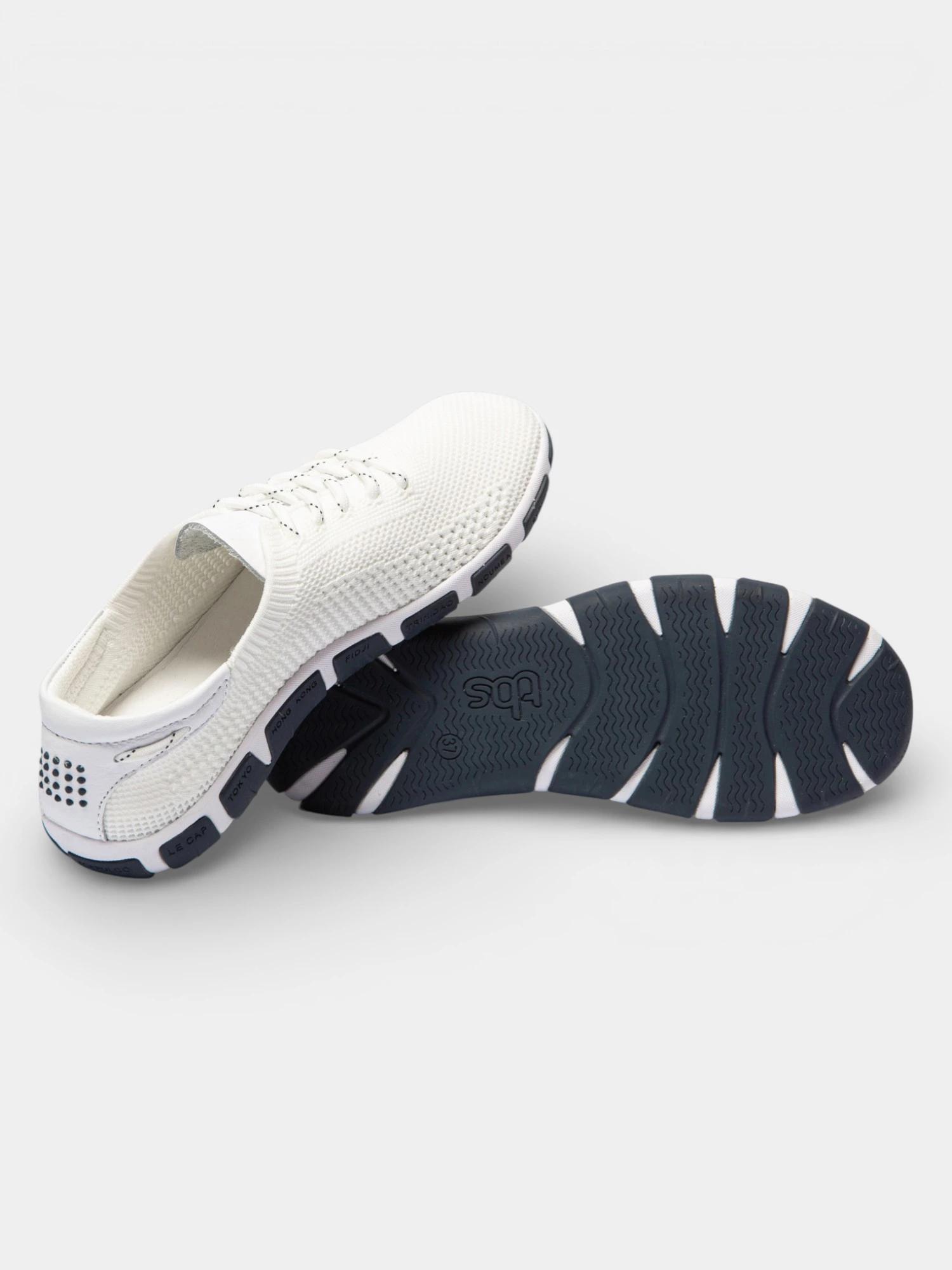 Chaussures - Tennis - Femme - Tennis toile, talon 25 mm - JAZARIA - Blanc/écru 4/5