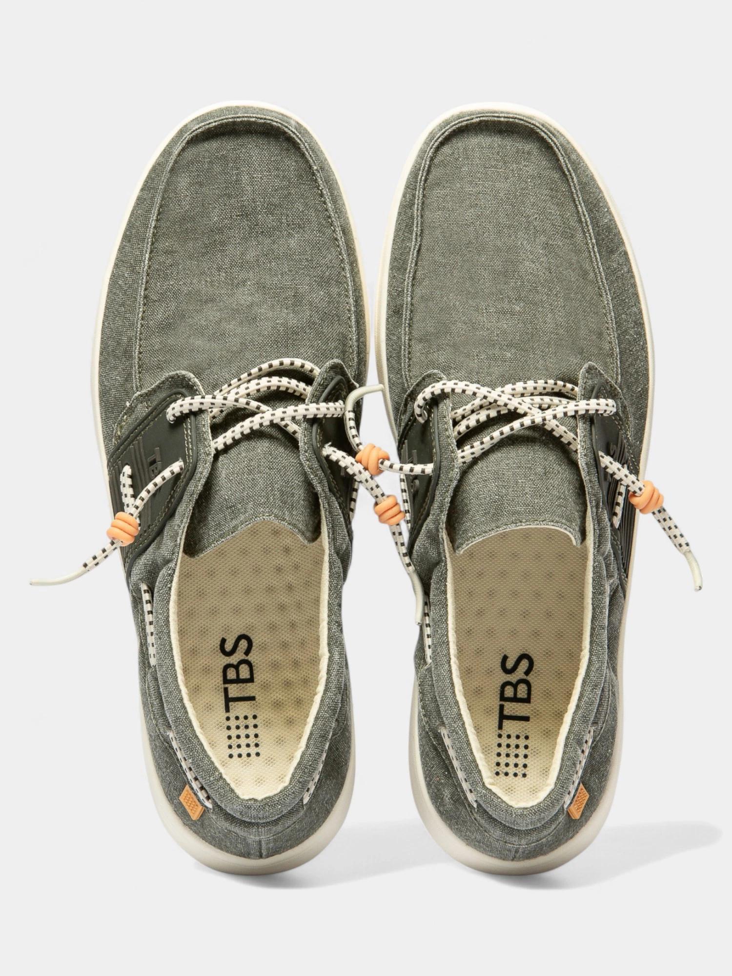 Chaussures bateau - homme - lacets élast. - geoboat - vert 3/5