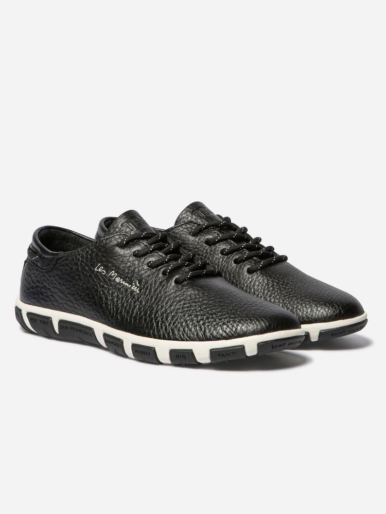 Chaussures - Lifestyle - Femme - Cuir, Lacets - JAZARU - Noir 4/4