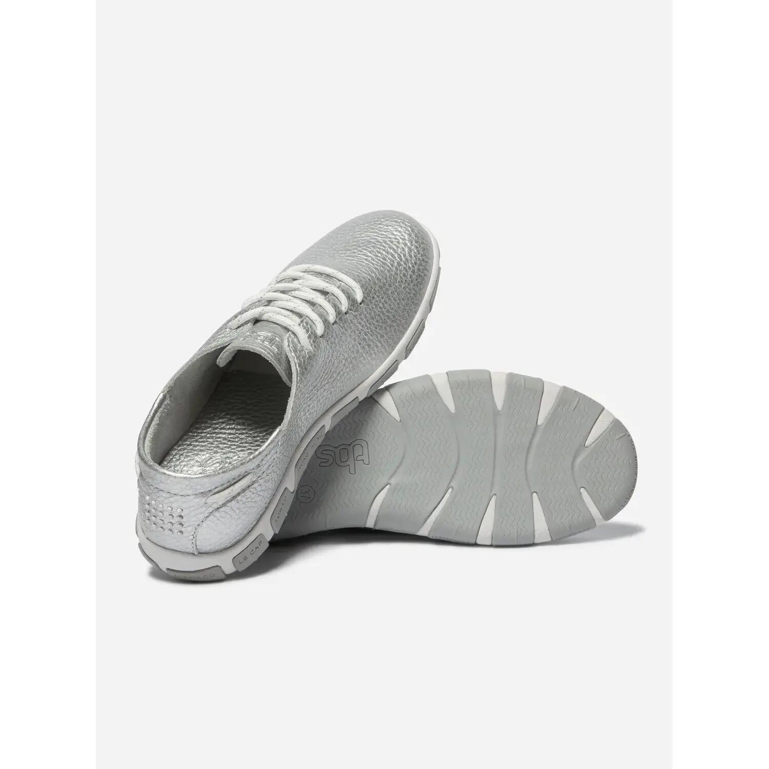 Baskets - Sneakers - Femme - Cuir, Talon 25 mm - JAZARU Gris 4/5