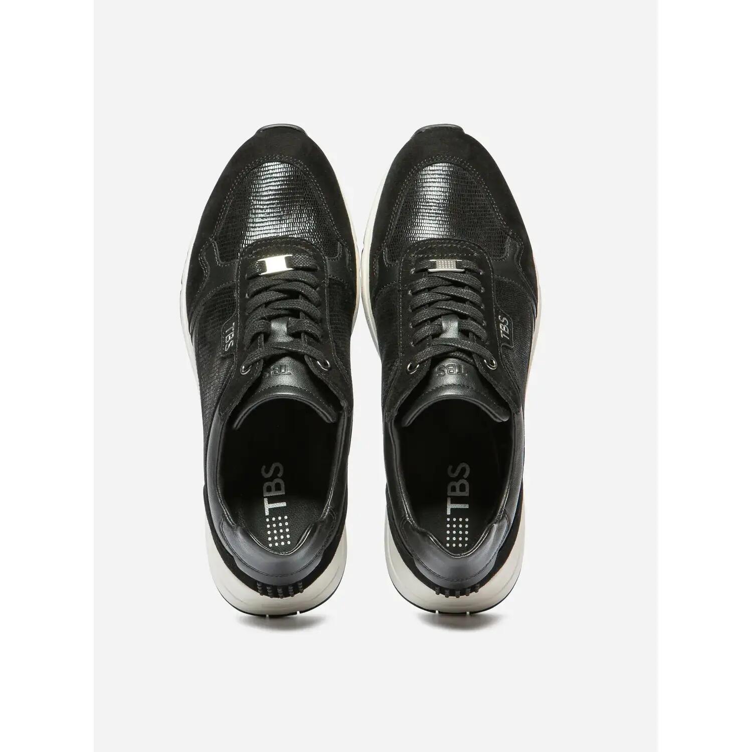 Baskets - Lifestyle - Femme - Confort, cuir, lacets - Blondie - Noir 3/4